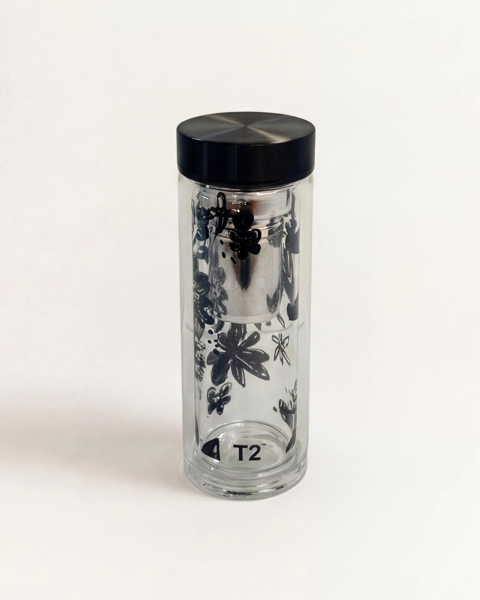 T2 Boxed Double Walled Glass Flask Floral Pop – T2 Tea