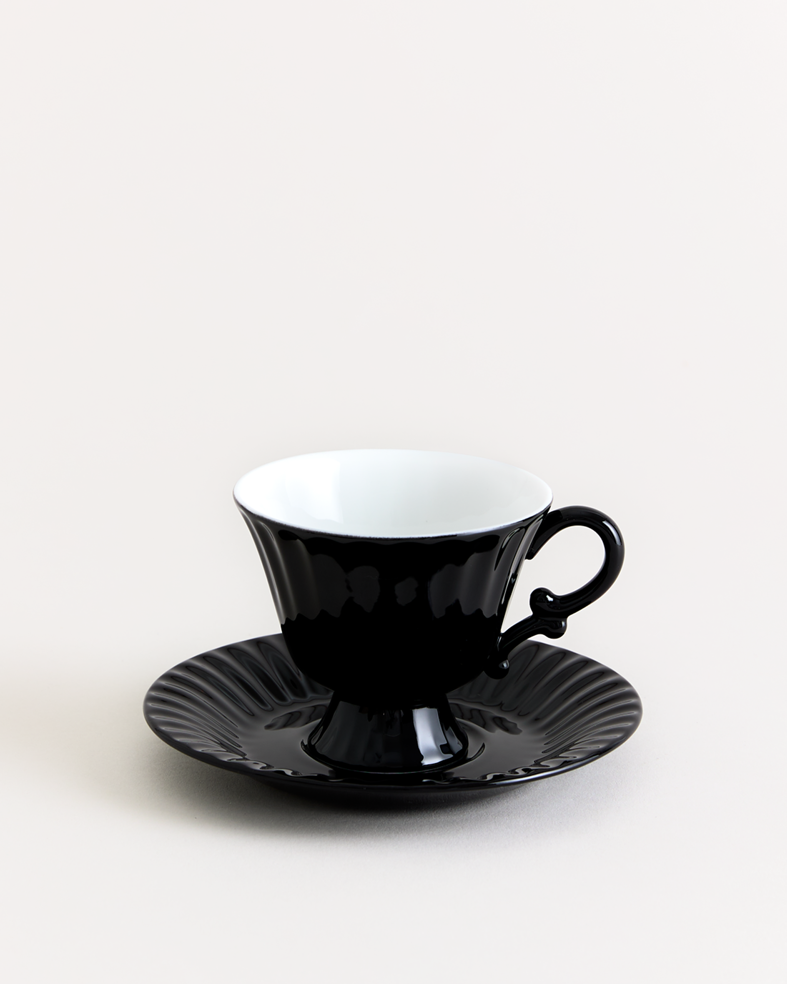 Ancora Cup & Saucer Black
