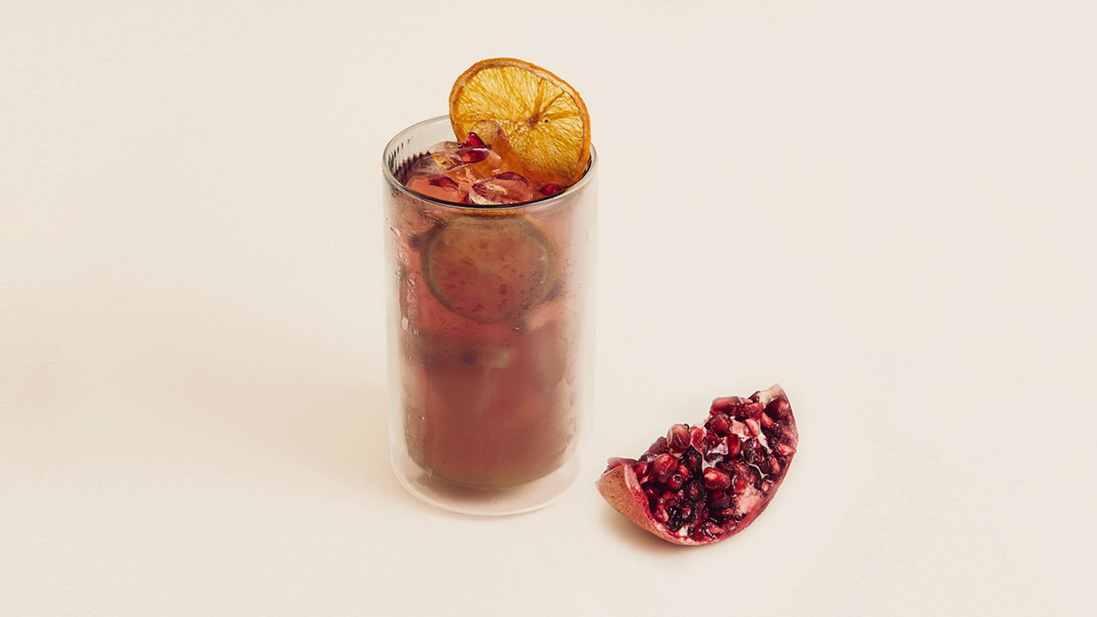 Spiced pomegranate spritz