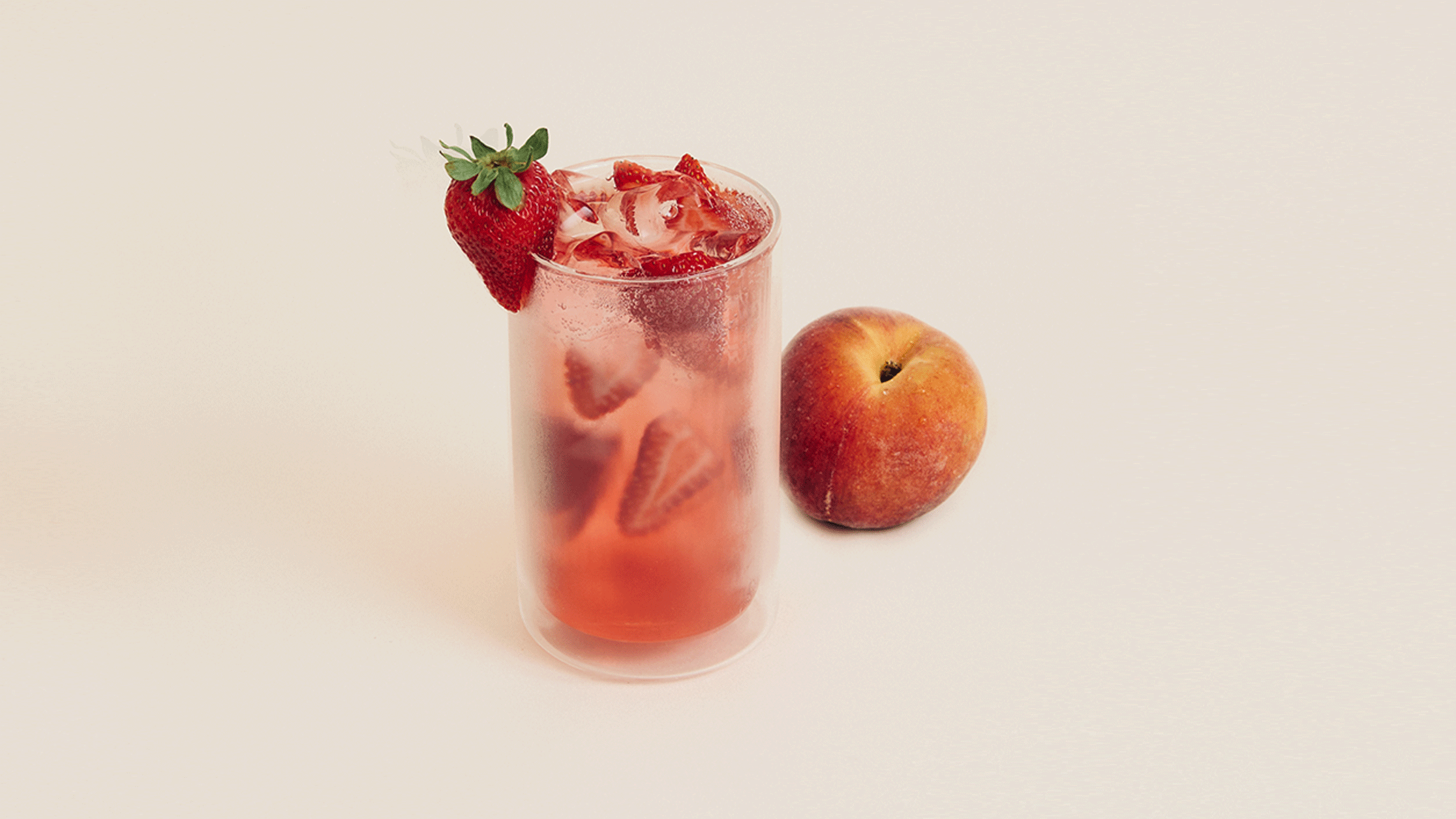 Strawberry and peach daiquiri