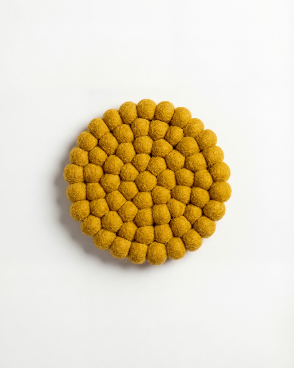 Aveva Mustard Wool Round Trivet