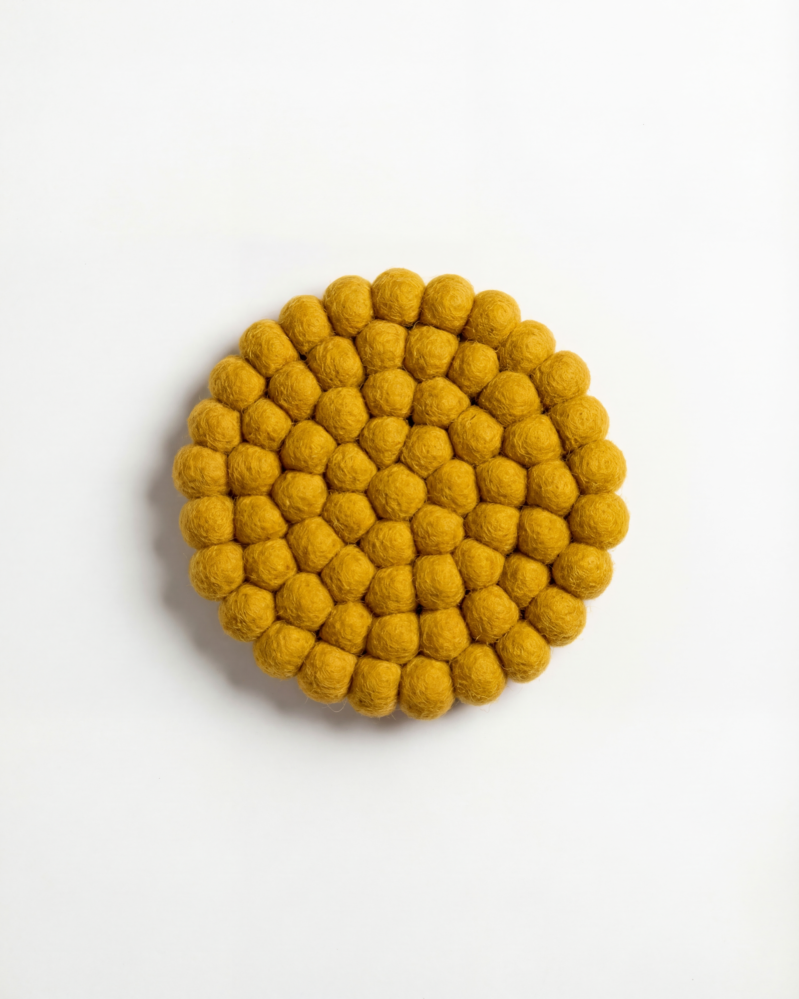 Aveva Mustard Wool Round Trivet