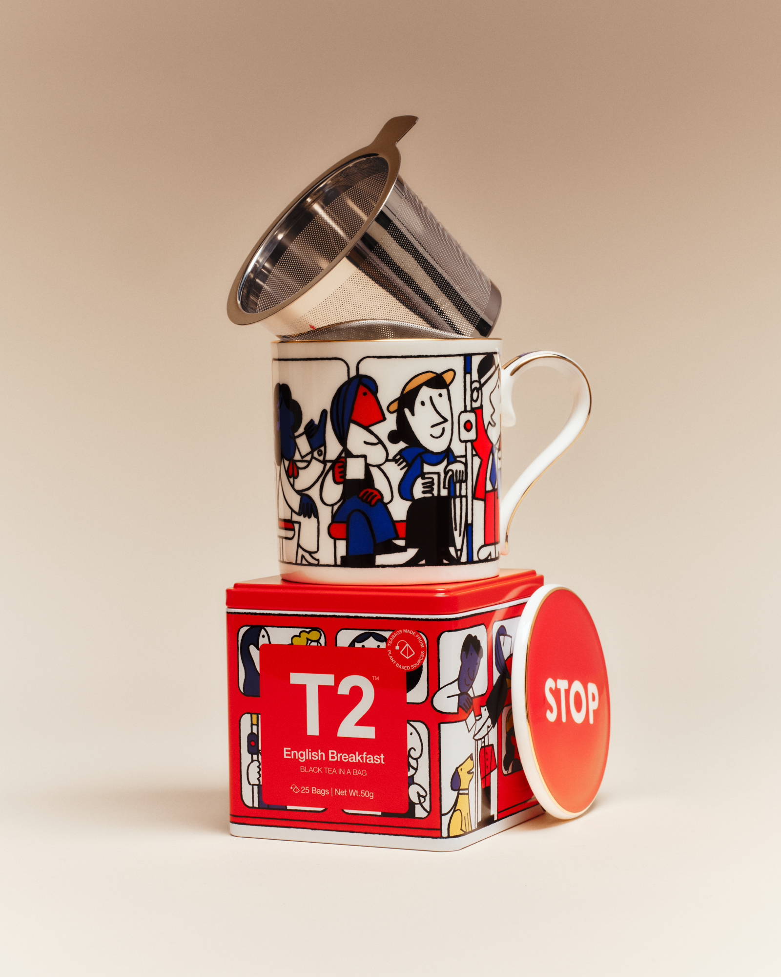 English Breakfast x Jay Cover Tea Bag Tin 25 pack