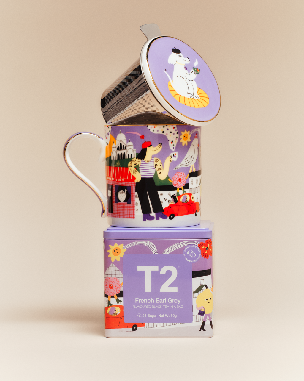 French Earl Grey x Dans Les Dents Tea Bag Tin 25 pack