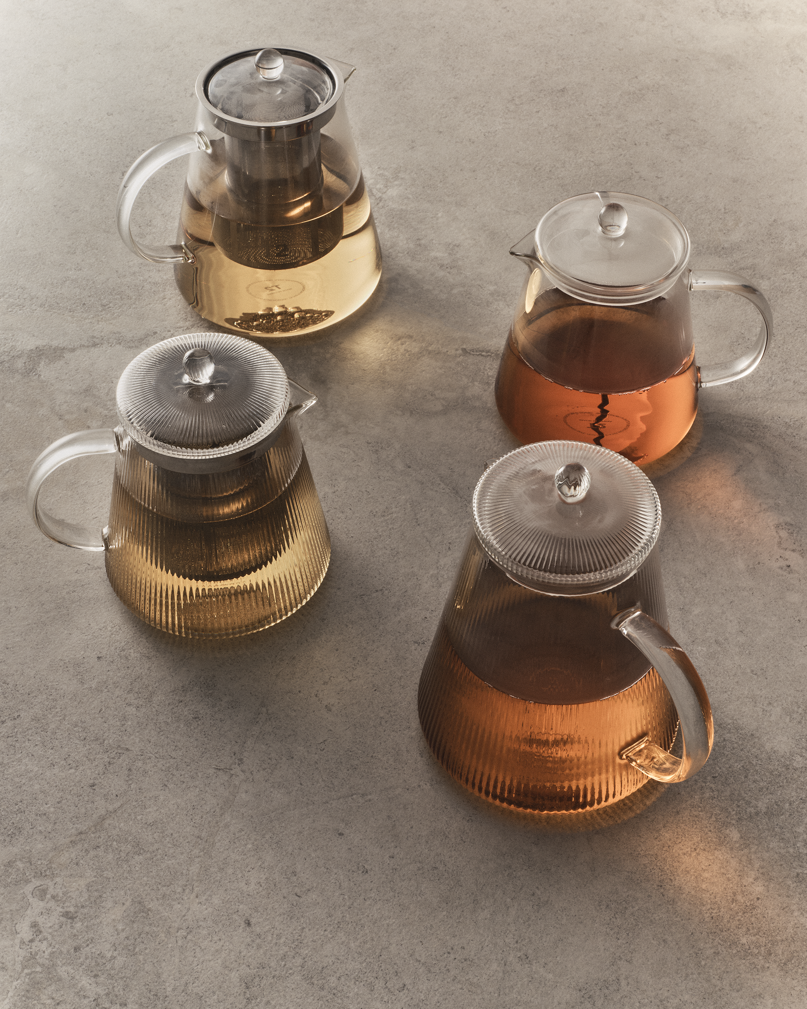 Tea Now Small Ribbed Glass Teapot