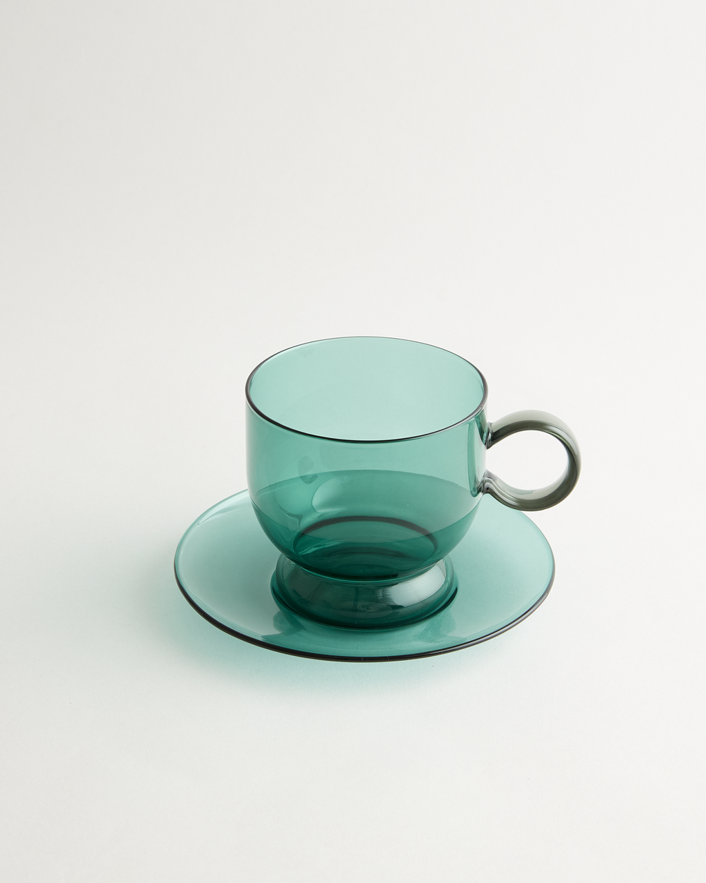 Sorbet Deep Green/Smoke Cup & Saucer