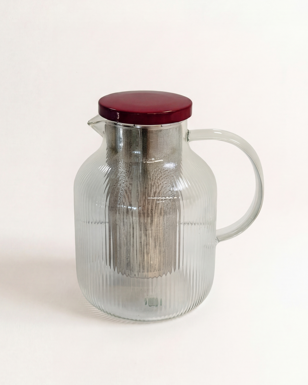 Chill Me Glass Iced Tea Jug Burgundy