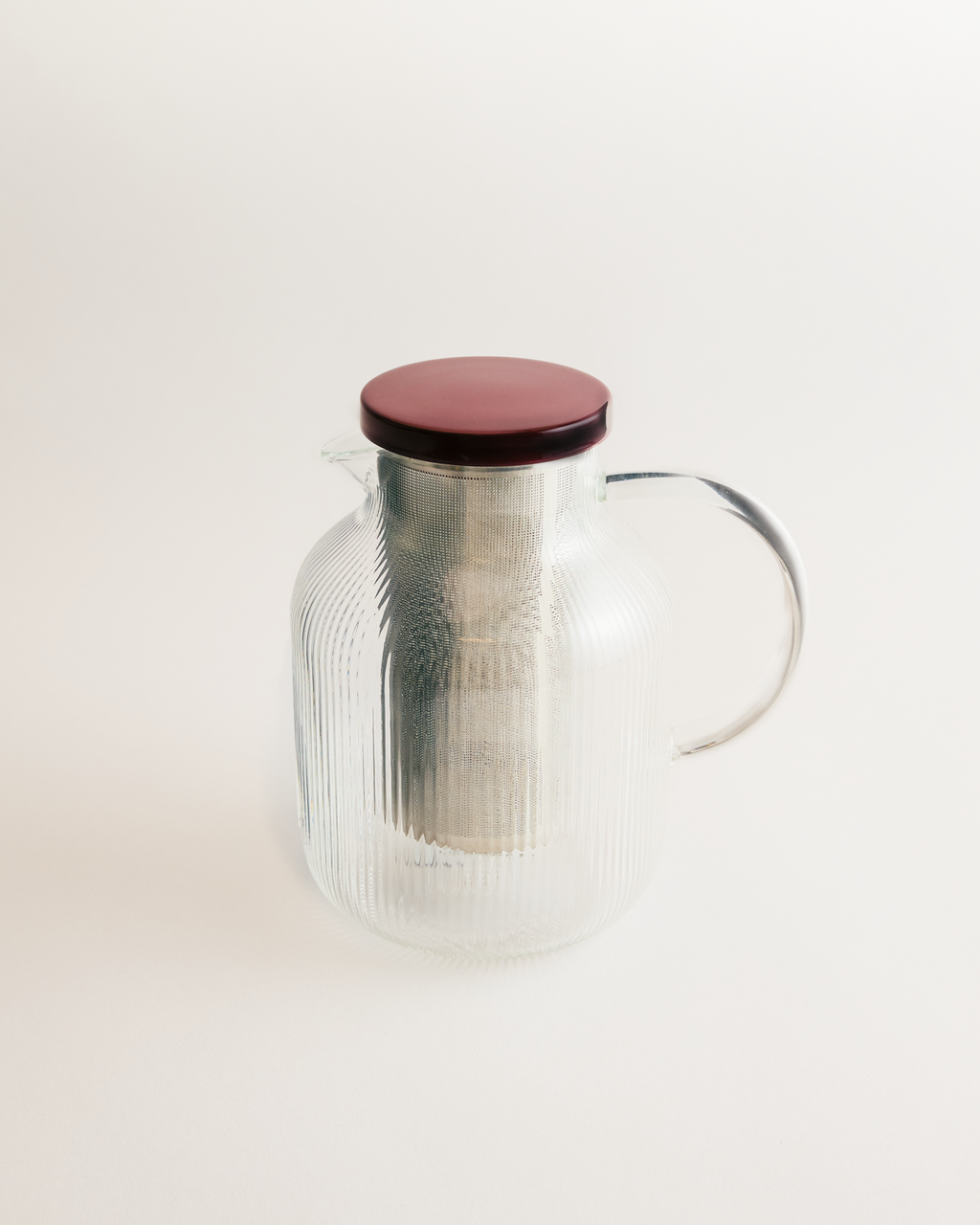Chill Me Glass Iced Tea Jug Burgundy