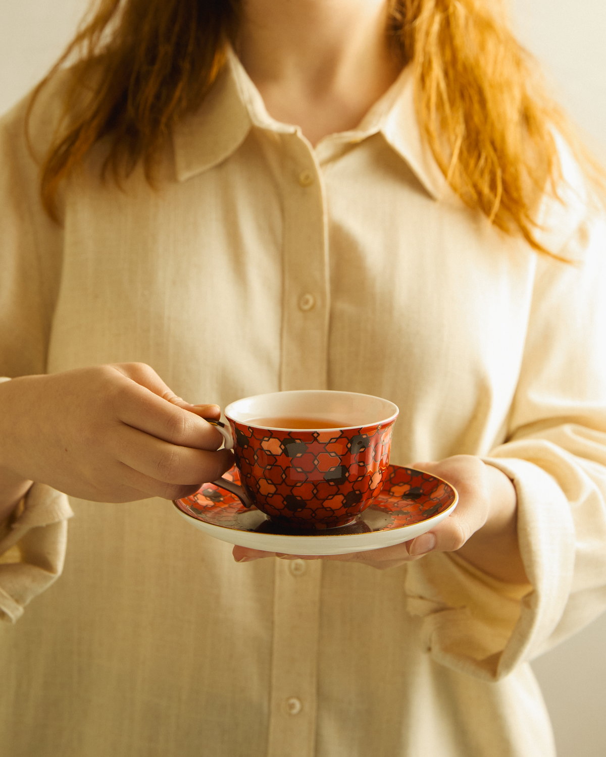 Nomad Nights Red Cup & Saucer