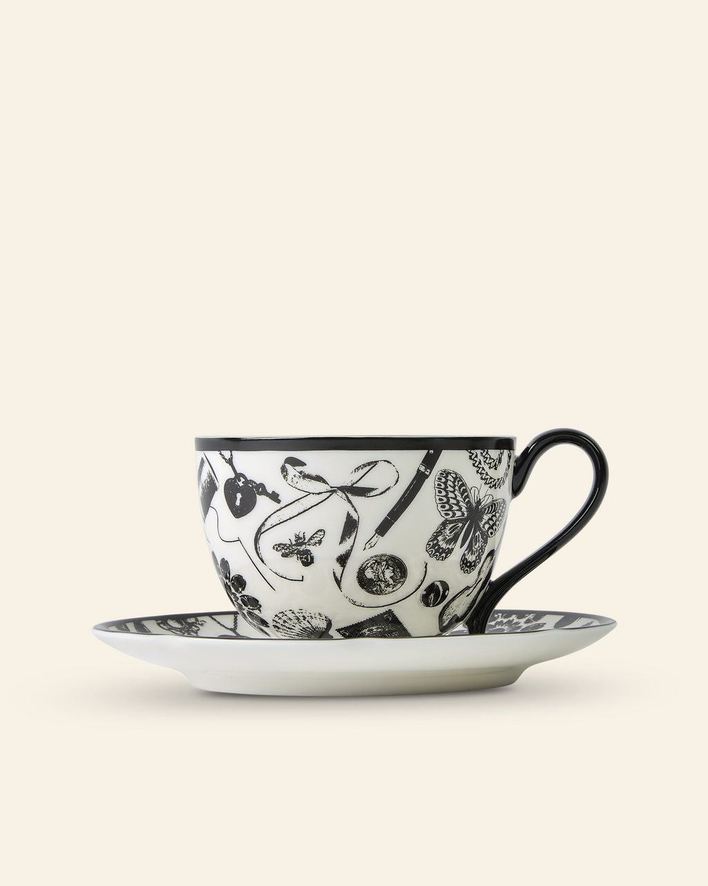 Curios Cup & Saucer Black
