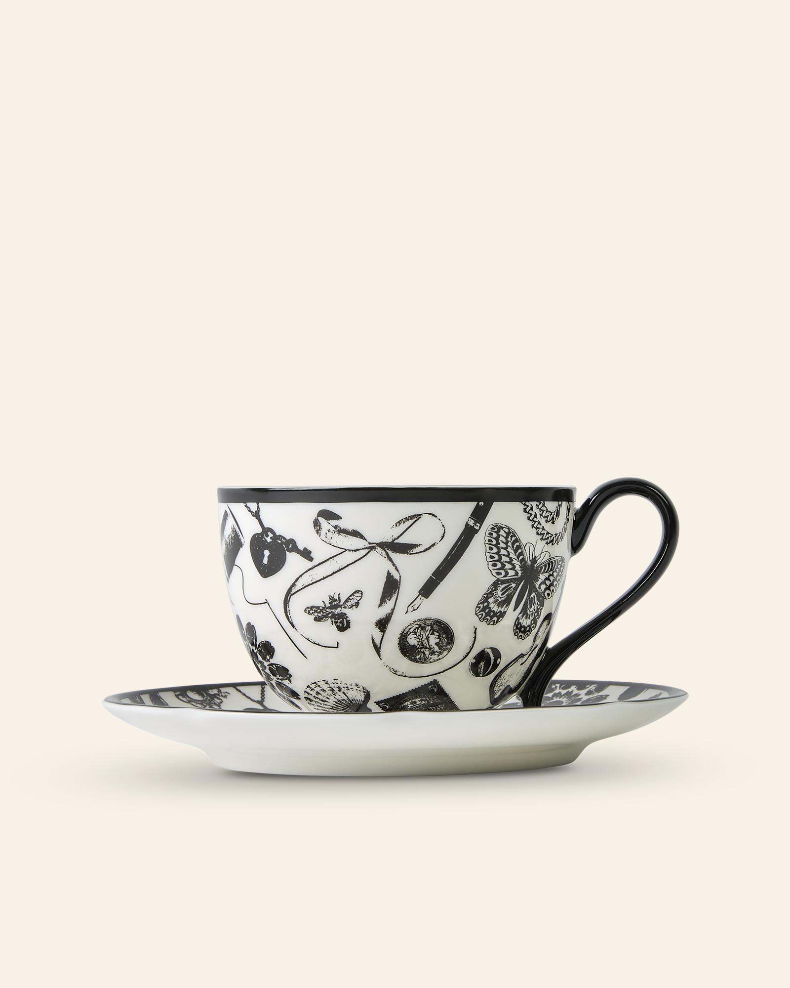 Curios Cup & Saucer Black