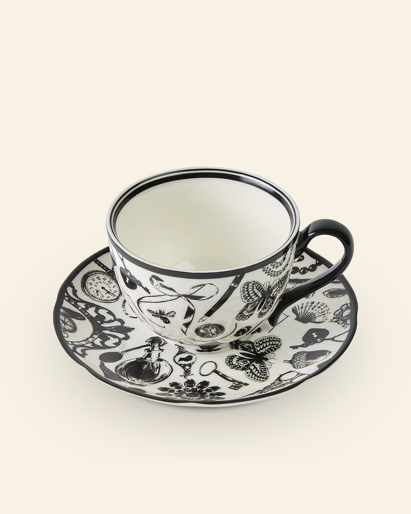 Curios Cup & Saucer Black