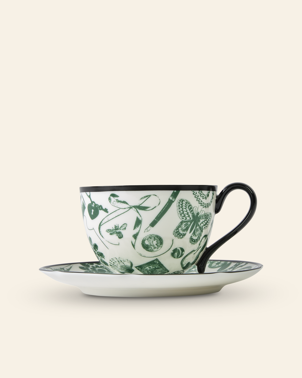 Curios Cup & Saucer Emerald