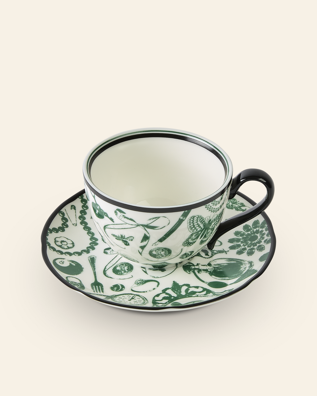 Curios Cup & Saucer Emerald