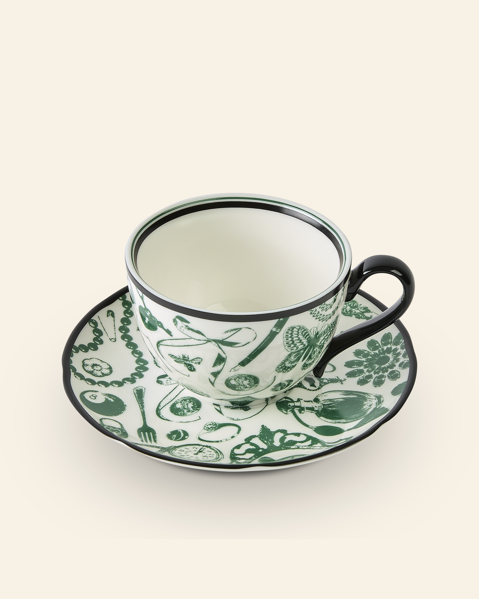 Curios Cup & Saucer Emerald