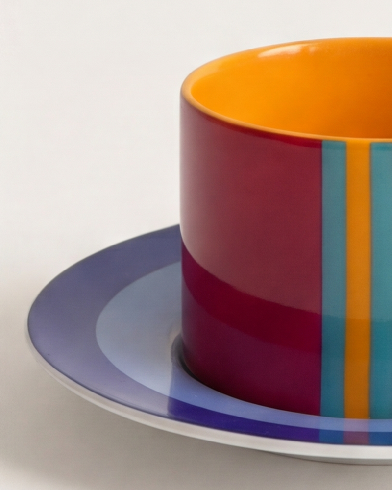Moditerranean Cup & Saucer Sunrise Tangerine