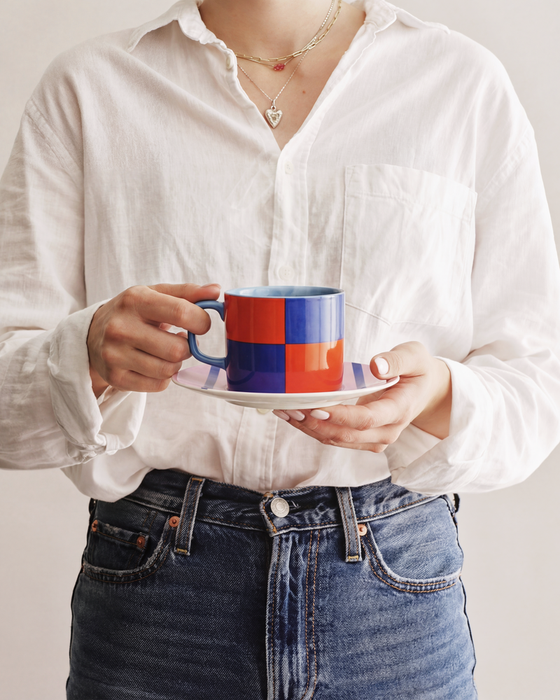 Moditerranean Cup & Saucer Sunrise Blue