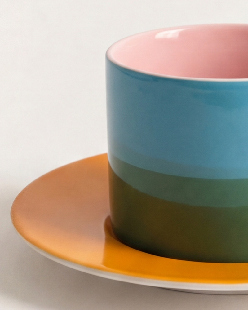 Moditerranean Cup & Saucer Sunset Pink