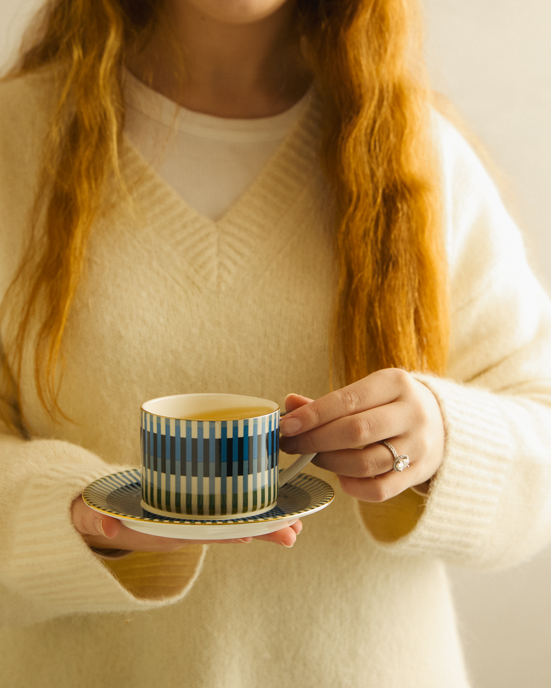 Loom Small Blue Cup & Saucer