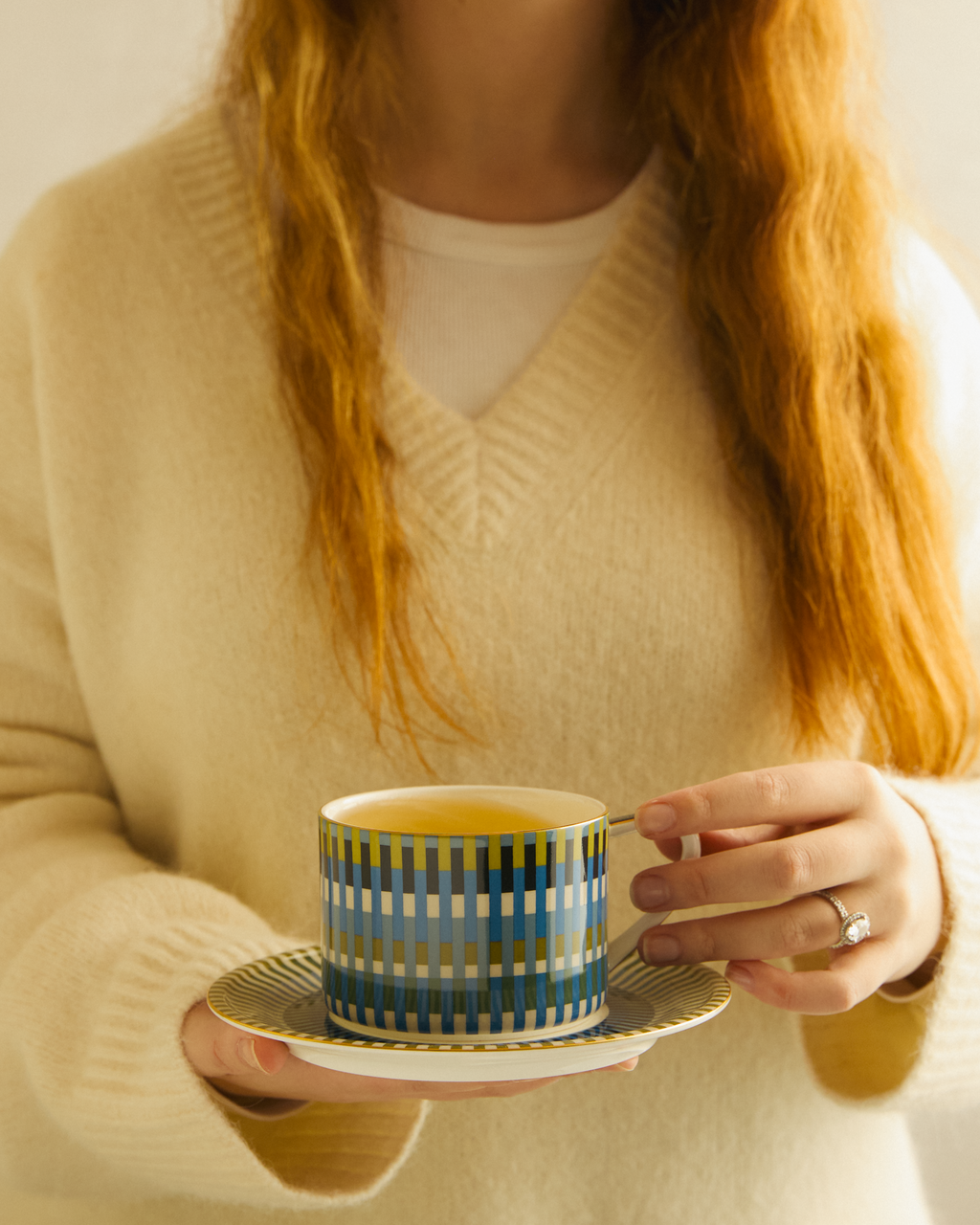 Loom Large Blue Cup & Saucer