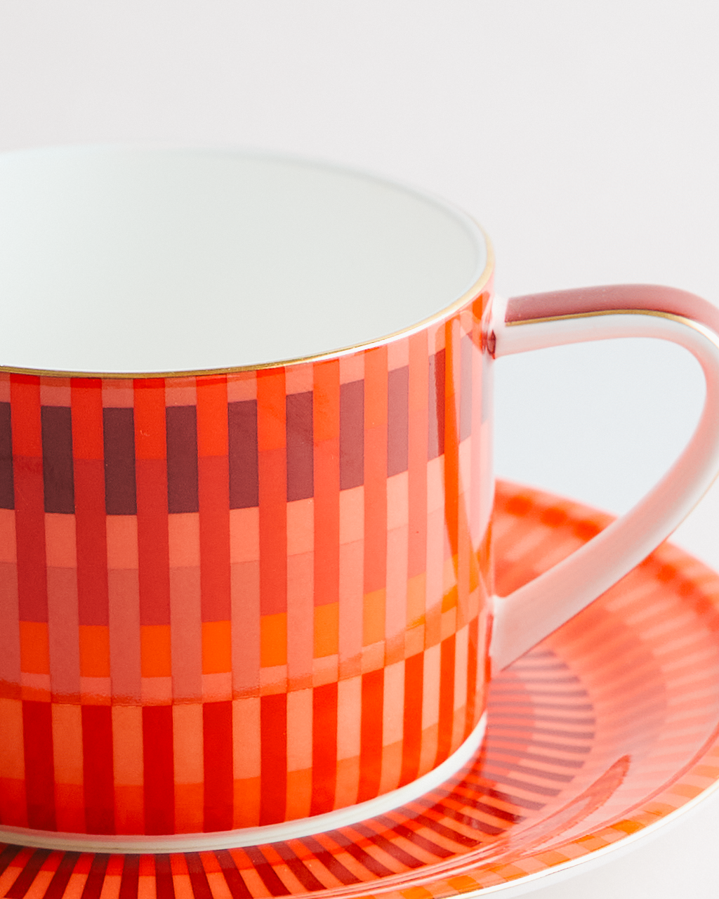Loom Large Peachy Cup & Saucer