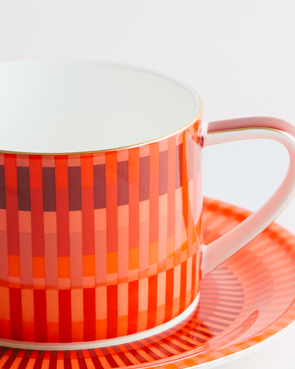 Loom Large Peachy Cup & Saucer