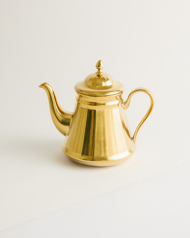 Moroccan Muse Teapot Matte Gold
