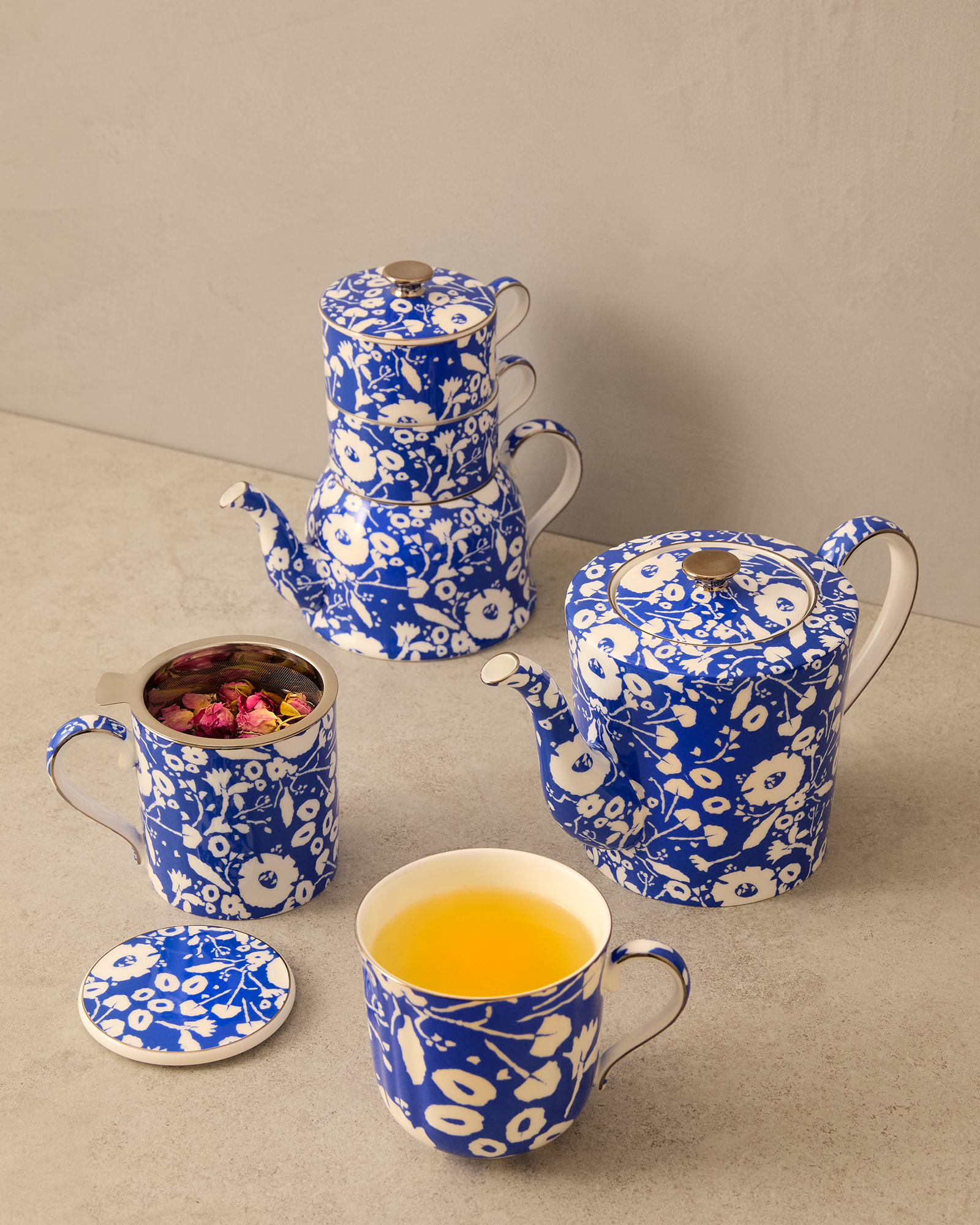 Floral Pop Tea For Two Blue | T2 Tea NZ