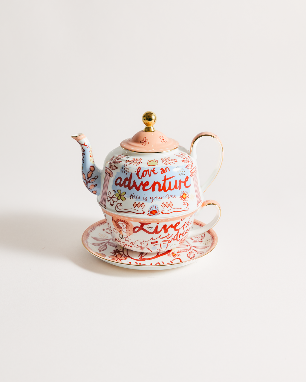 Well Well Well Burgundy Tea For One
