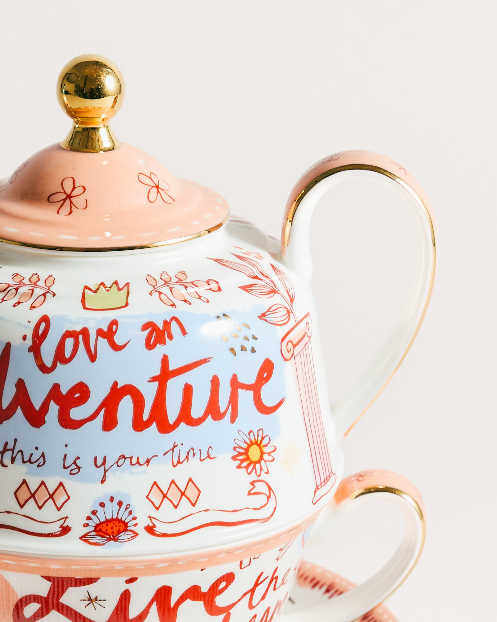 Well Well Well Burgundy Tea For One