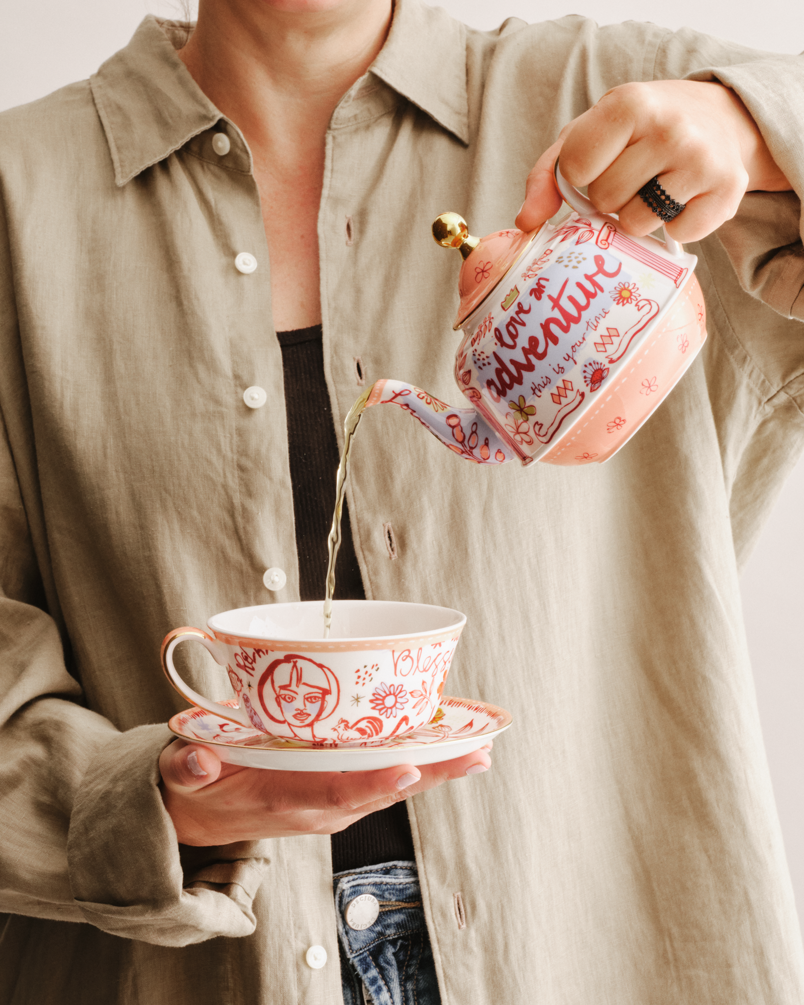 Well Well Well Burgundy Tea For One
