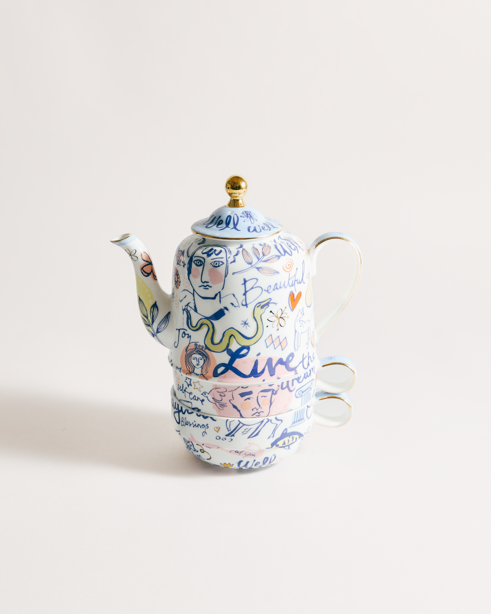 Well Well Well Multicolour Tea For Two
