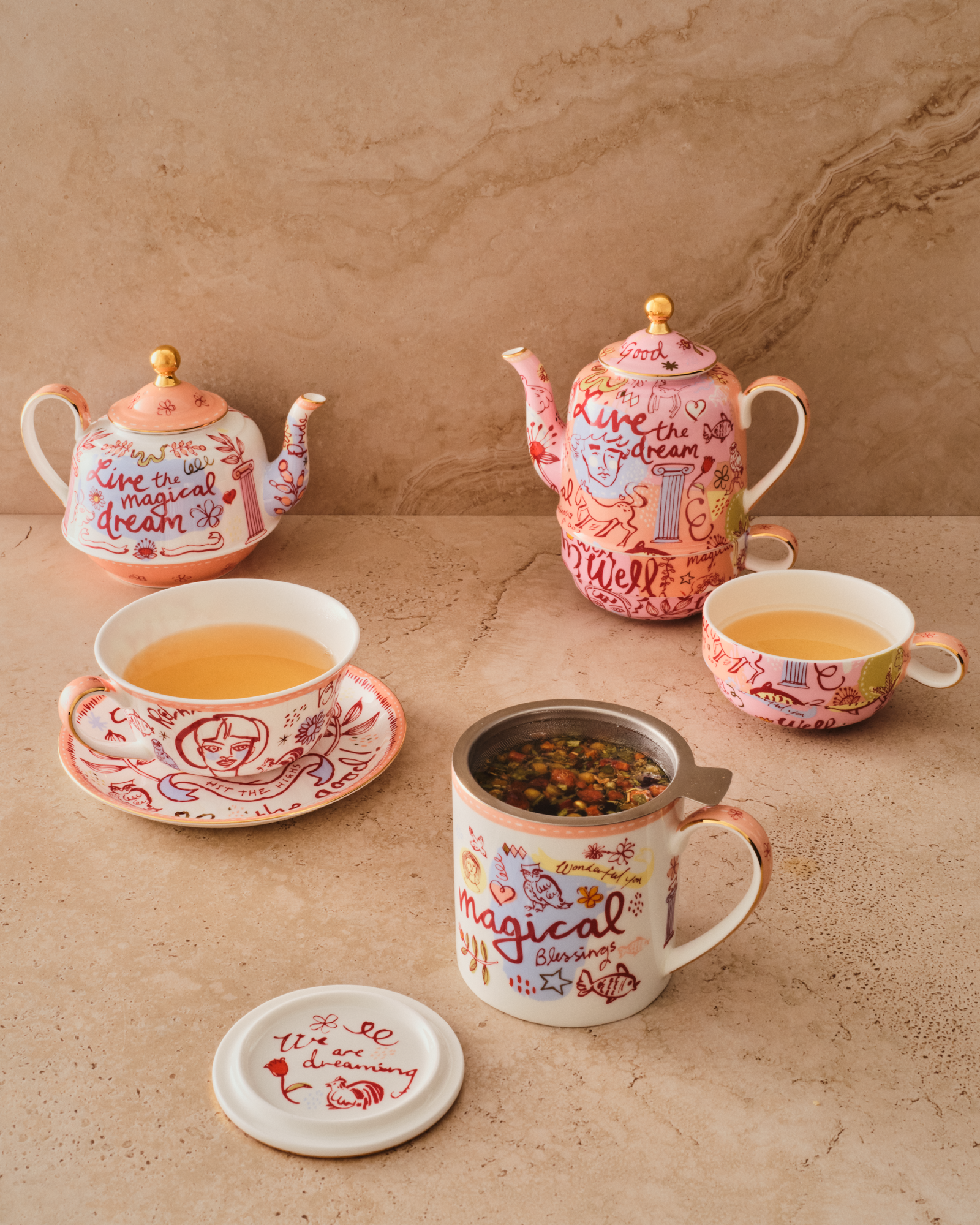 Well Well Well Multicolour Tea For Two