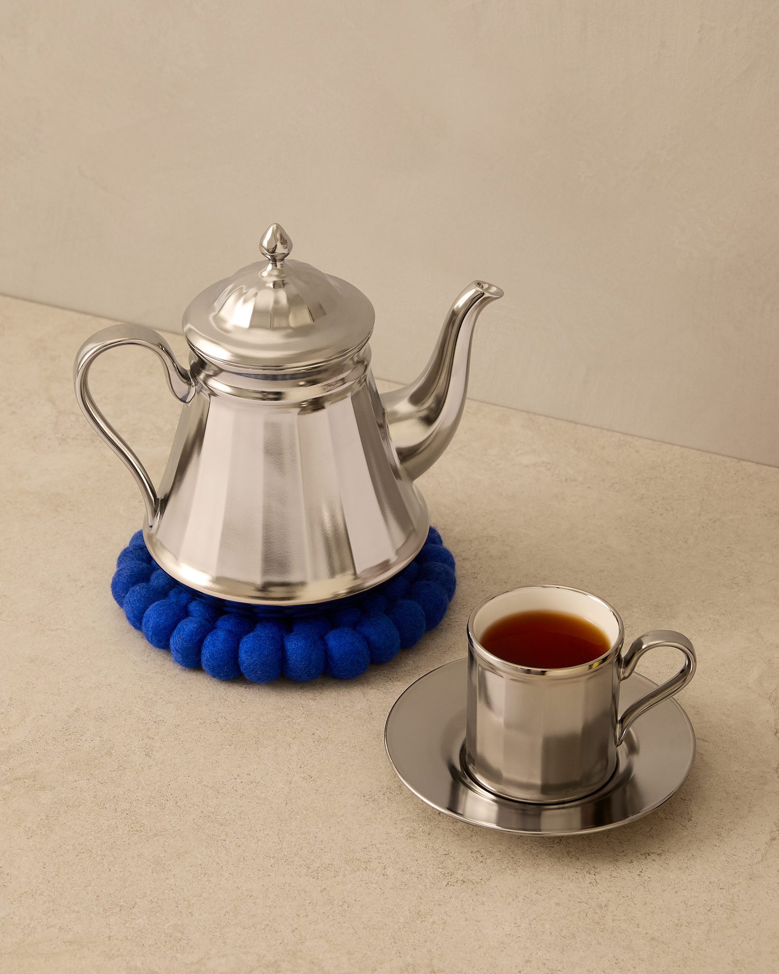 Moroccan Muse Teapot Matte Silver