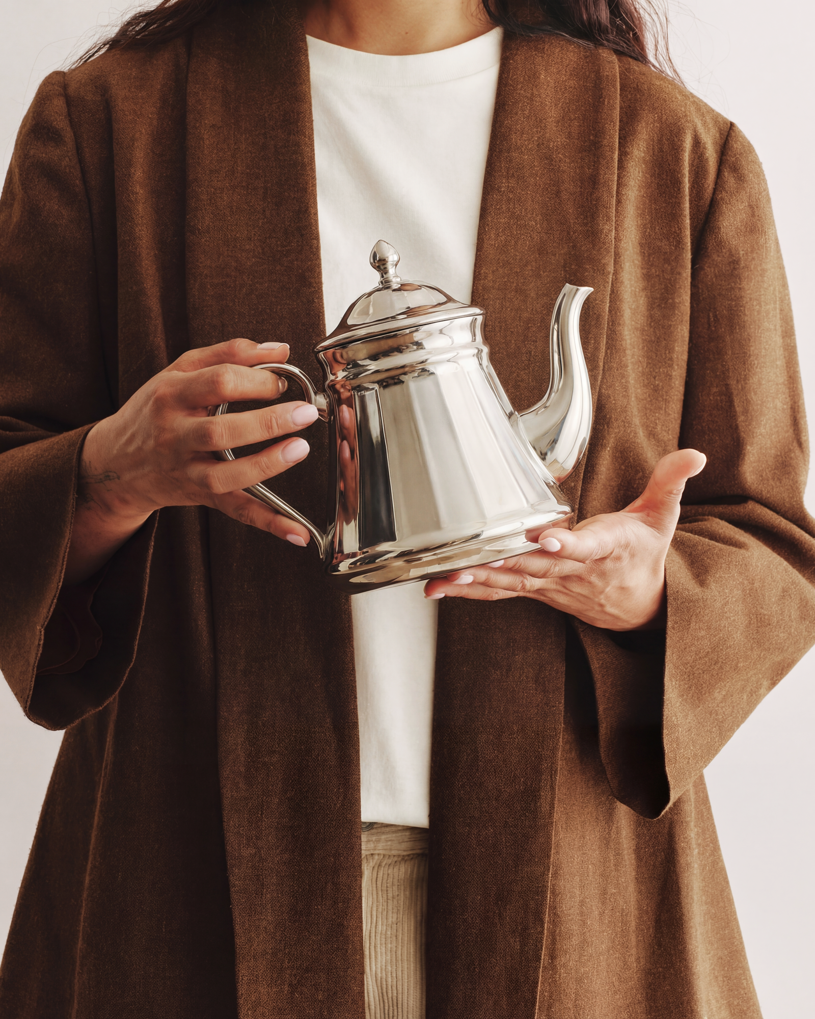 Moroccan Muse Teapot Matte Silver