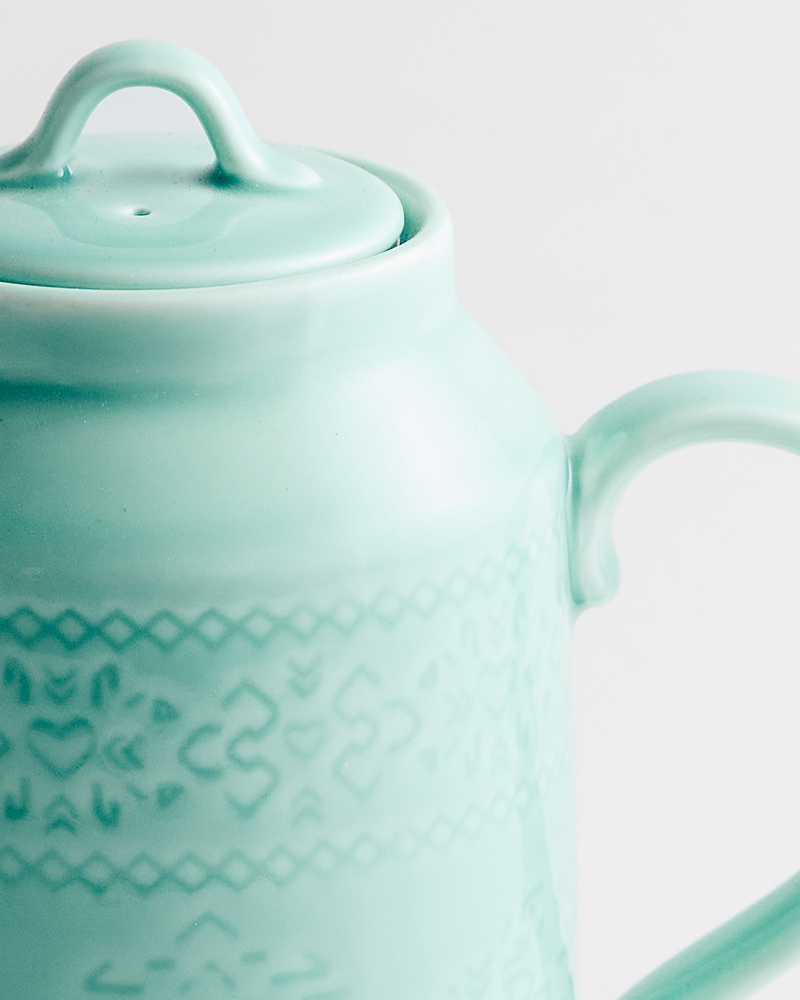Retroglaze Sage Teapot
