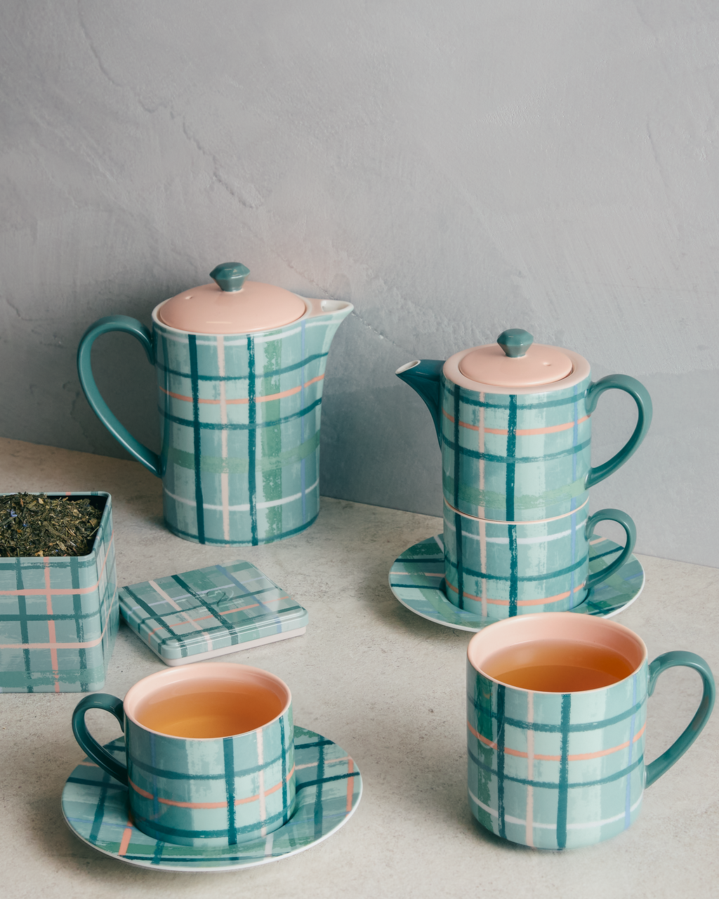 Plaid & Pour Sage Mug