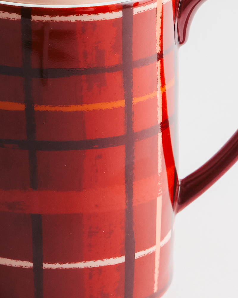 Plaid & Pour Red Teapot
