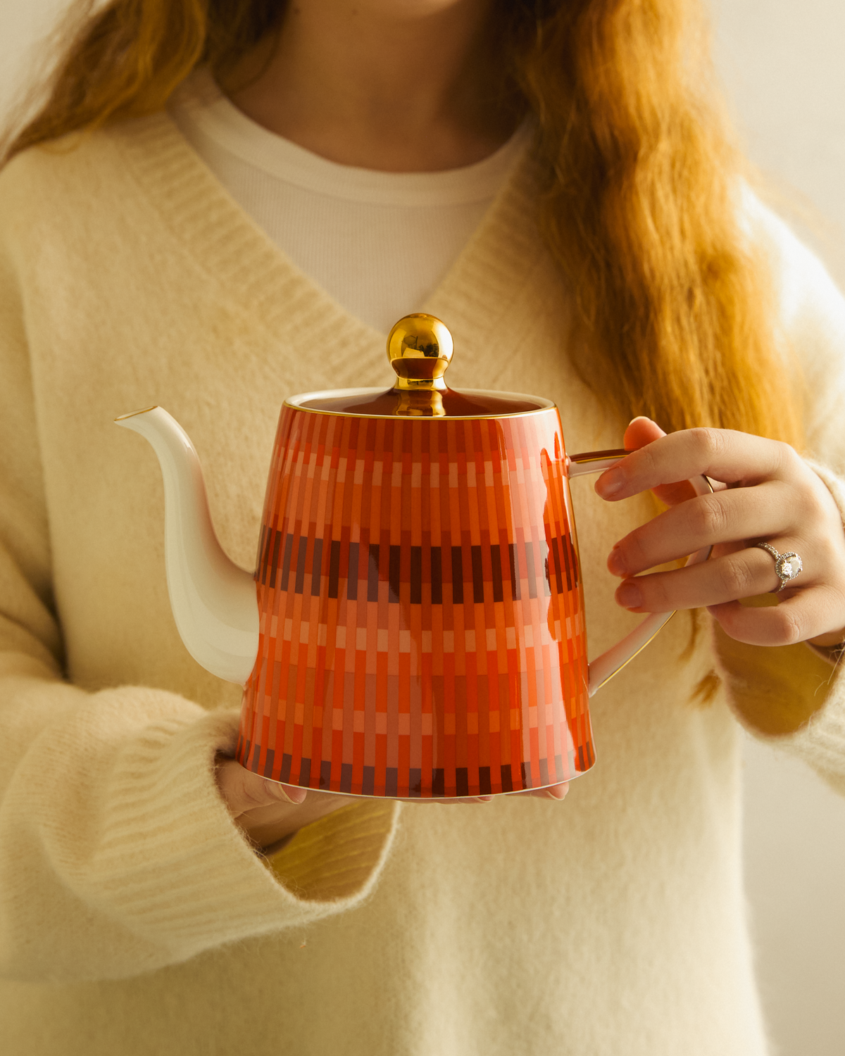 Loom Large Peachy Teapot
