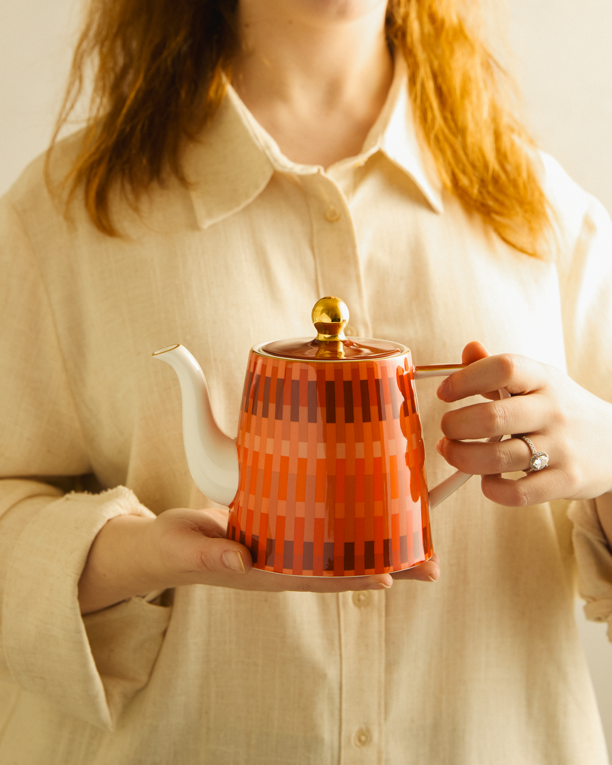 Loom Small Peachy Teapot