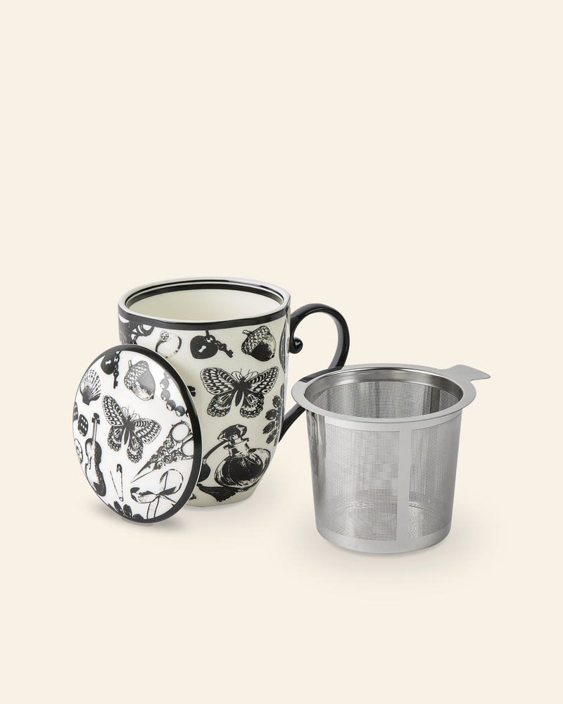 Curios Mug With Infuser Black