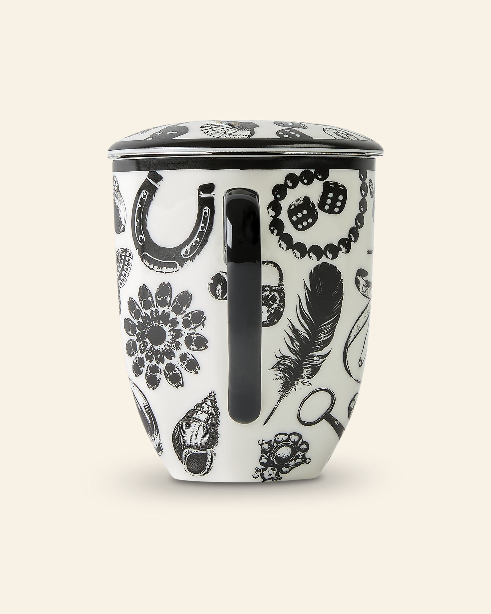 Curios Mug With Infuser Black