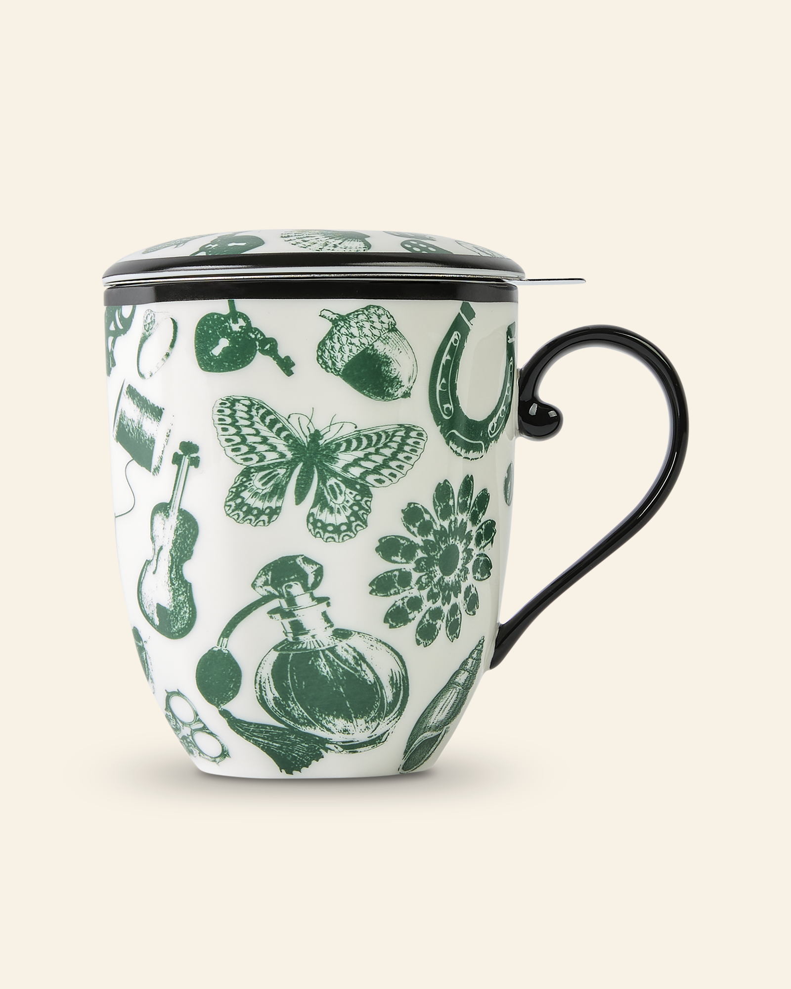 Curios Mug With Infuser Emerald