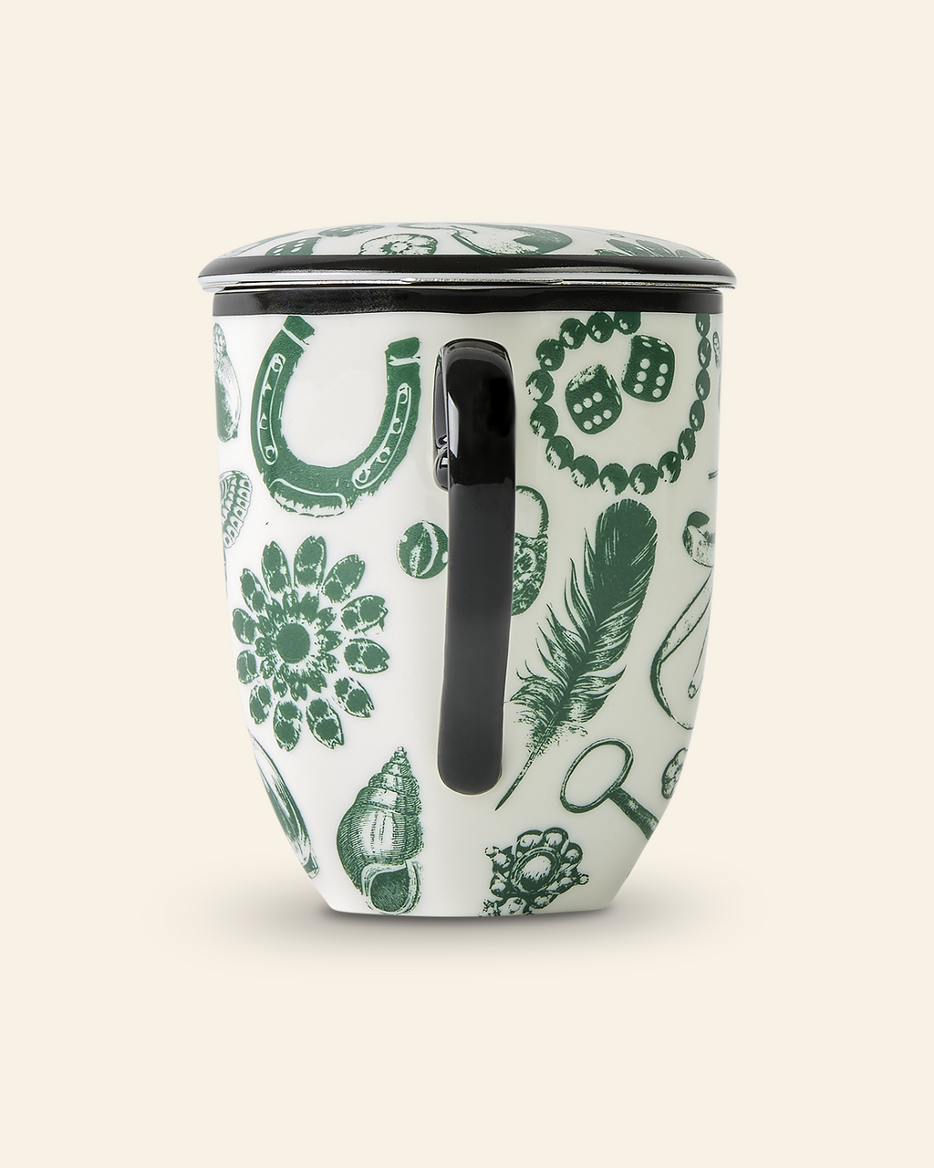 Curios Mug With Infuser Emerald