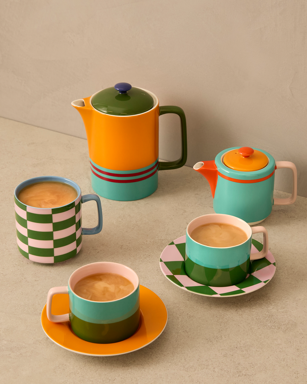 Moditerranean Cup & Saucer Sunset Pink