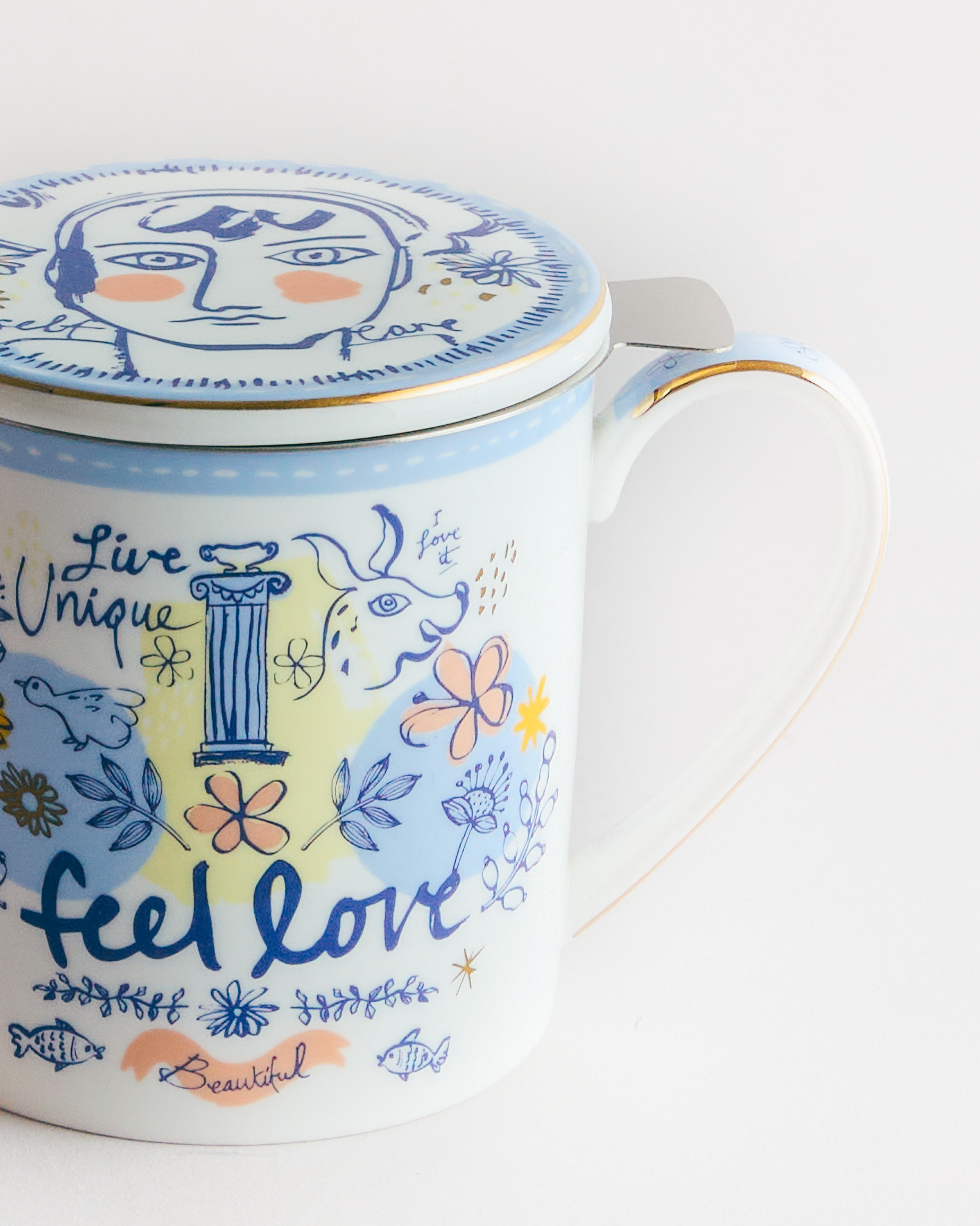 Well Well Well Multicolour Mug with Infuser
