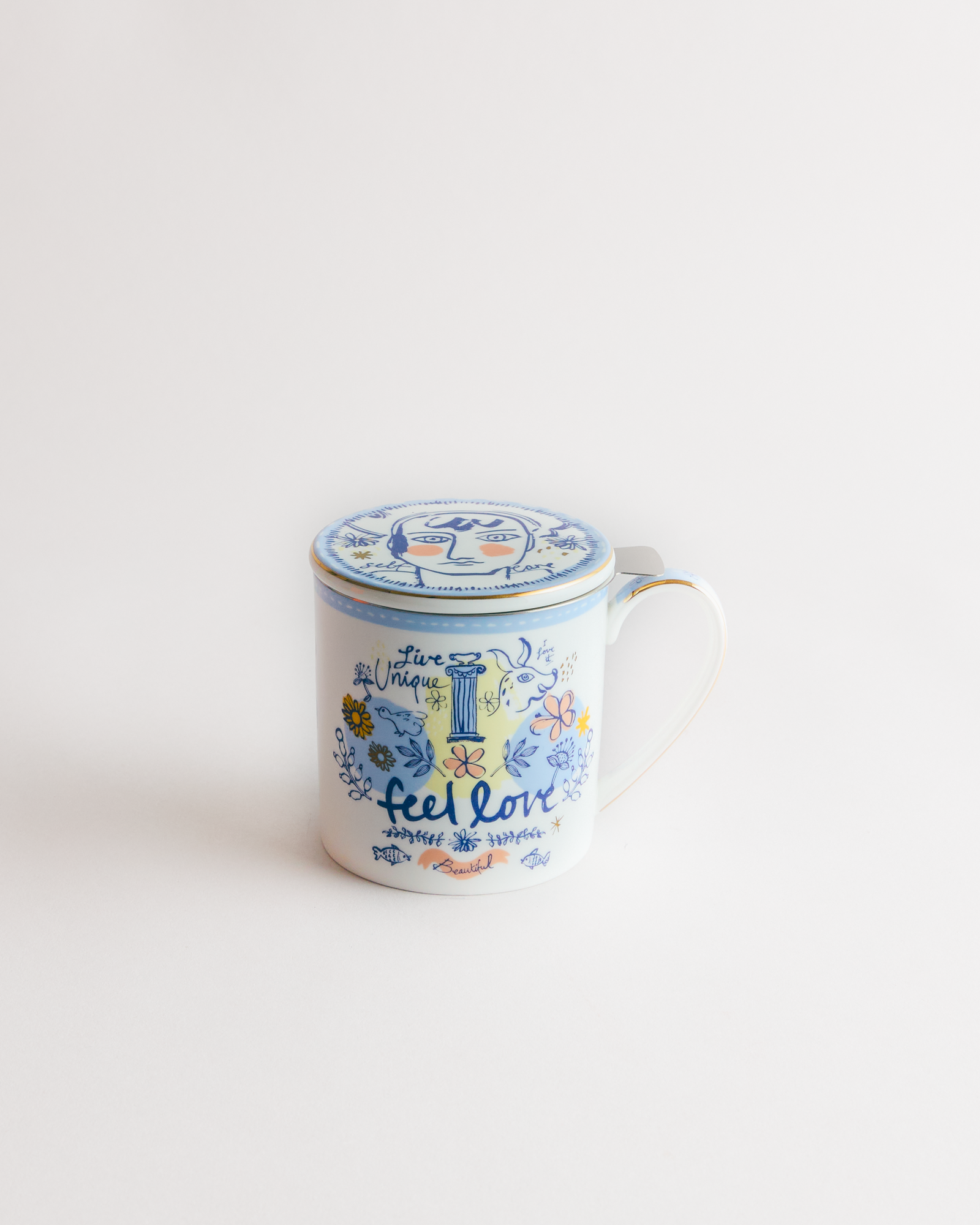 Well Well Well Multicolour Mug with Infuser