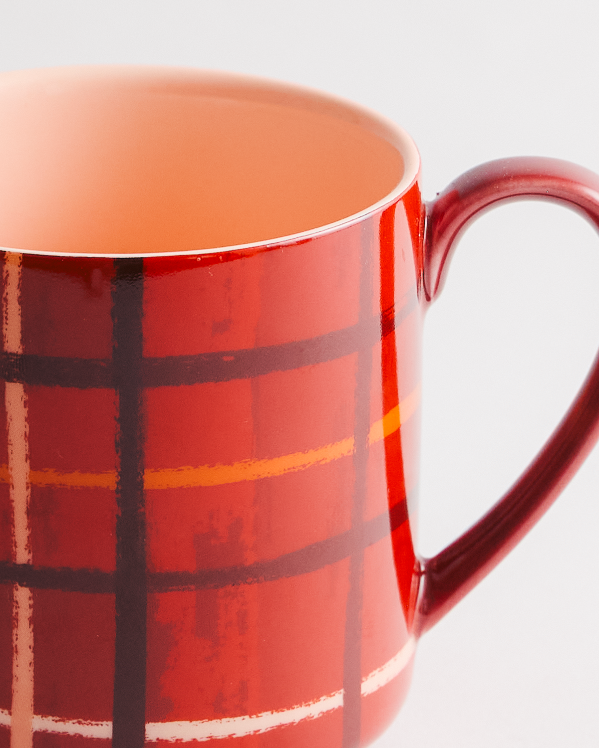 Plaid & Pour Red Mug
