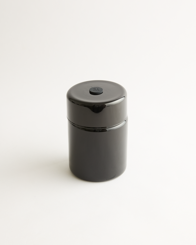 Glass Storage Jar Black