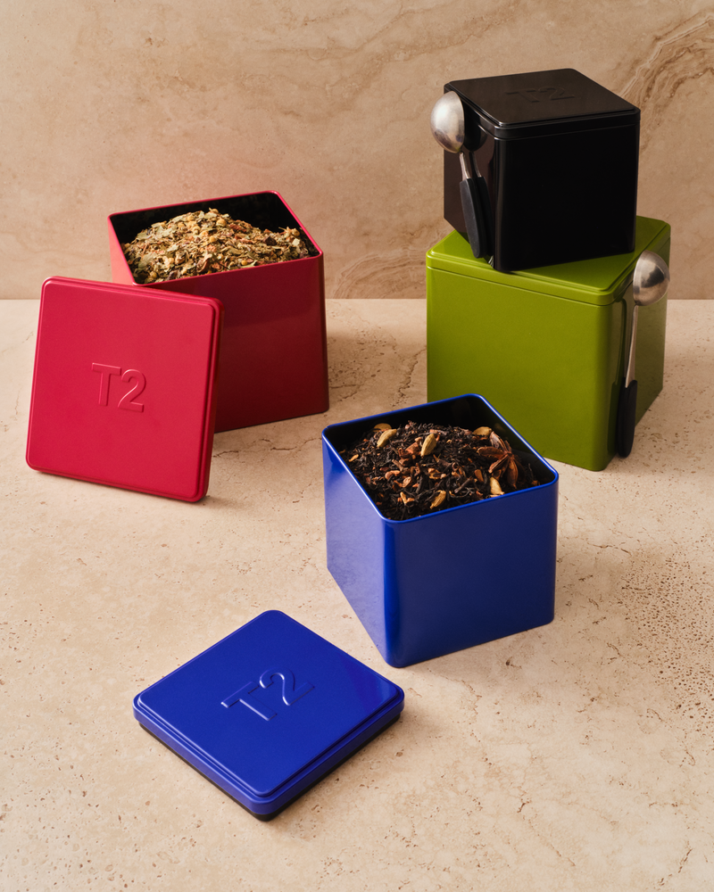 T2 One Box Tin Burgundy